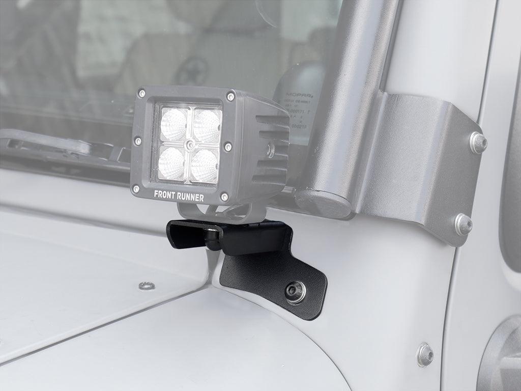Front Runner - Jeep Wrangler JK/JKU Windshield Spot Light Brackets - by Front Runner - 4X4OC™ | 4x4 Offroad Centre