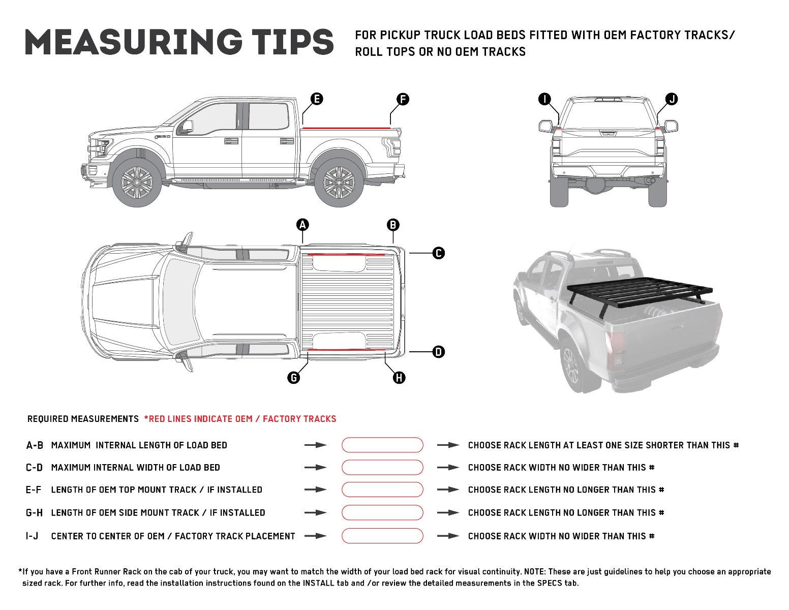Front Runner - Ute Load Bed Slimline II Rack Kit / 1255mm(W) x 1358mm(L) - by Front Runner - 4X4OC™ | 4x4 Offroad Centre