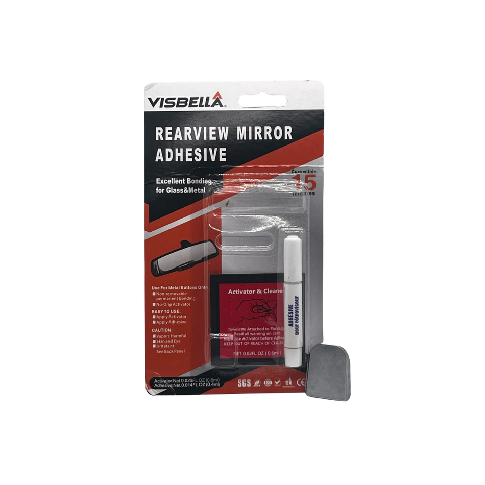Metal windscreen mount with glue