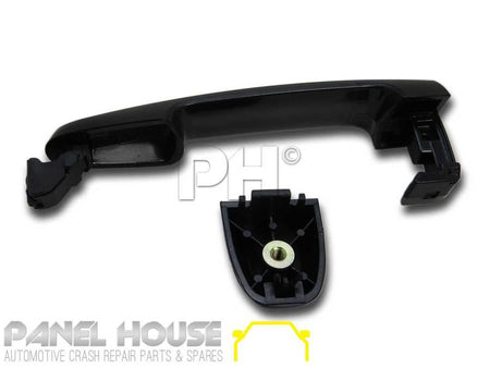 Panel House - Door Handle RIGHT Rear Outer Black NO KEYHOLE TYPE Fits Toyota HILUX 11 - 14 Ute - 4X4OC™ | 4x4 Offroad Centre