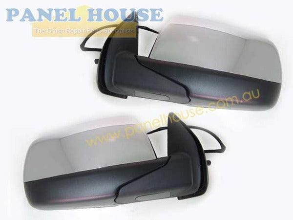 Panel House - Door Mirror Chrome Electric Pair to suit Mazda BT50 06 - 11 & Ford Ranger PJ PK 06 - 11 - 4X4OC™ | 4x4 Offroad Centre