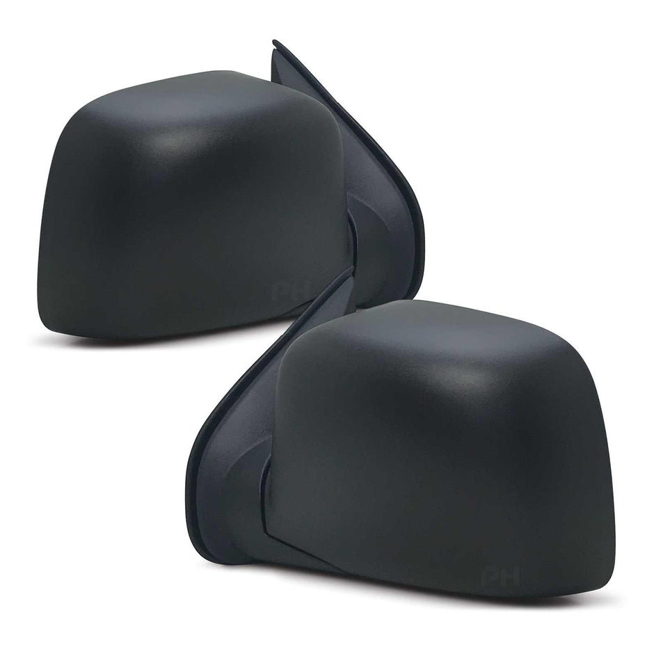 Panel House - Door Mirrors Black MANUAL PAIR for Ute Rodeo Colorado DMax 1xLH 1xRH - 4X4OC™ | 4x4 Offroad Centre