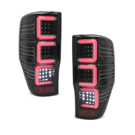 Panel House - Full LED Black Tail Lights PAIR Upgrade fits Ford Ranger T6 PX MK1 MK2 MK3 11 - 19 - 4X4OC™ | 4x4 Offroad Centre