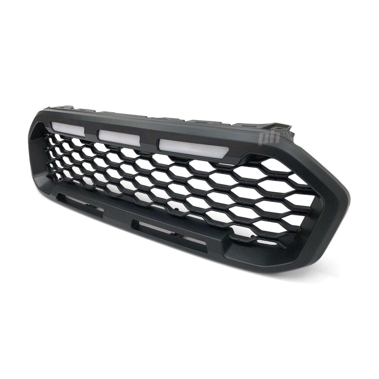 Panel House - Grill Black Edition Mesh LED DRL Style Fits Ford Ranger PX MK3 18 - XL XLS XLT - 4X4OC™ | 4x4 Offroad Centre