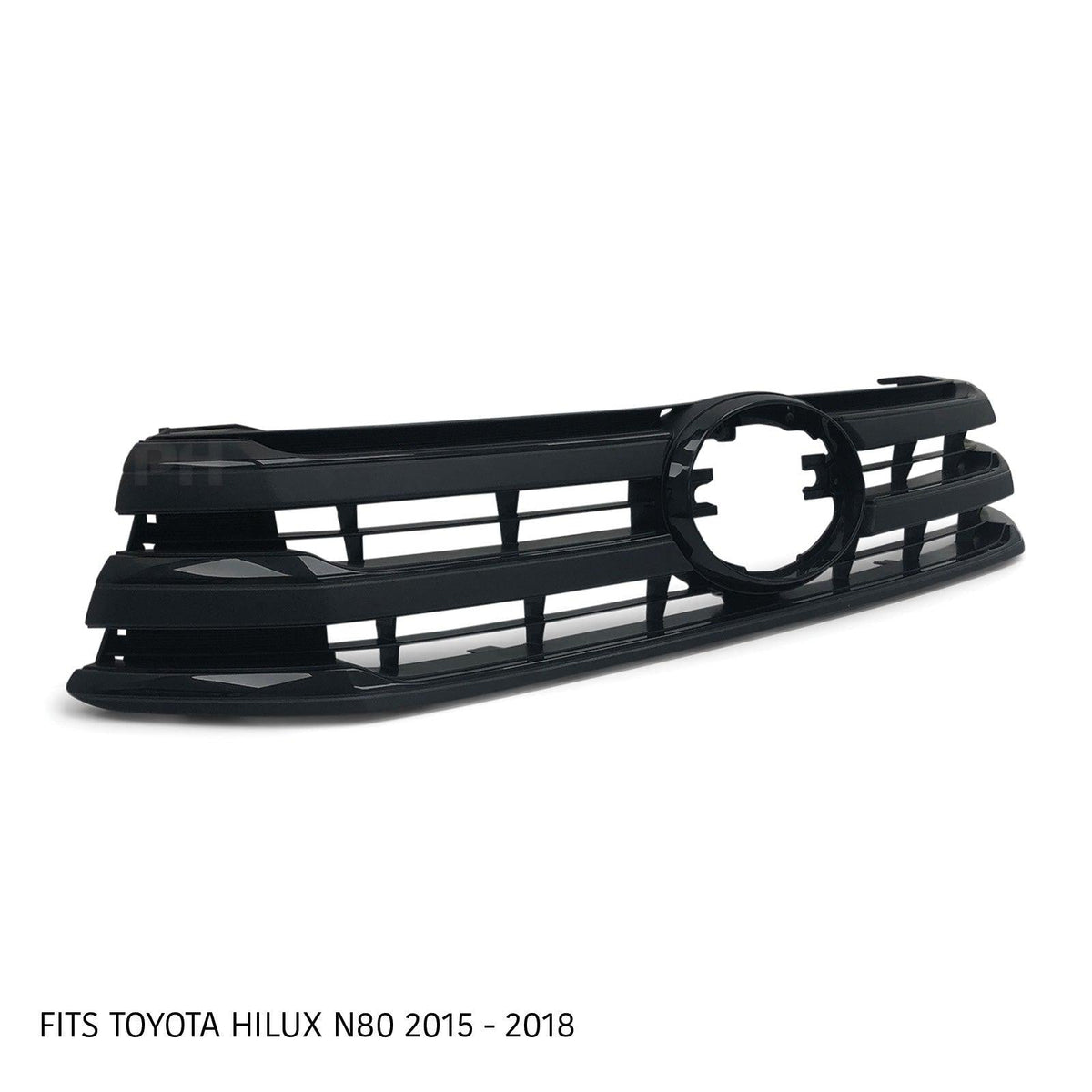 Panel House - Grill BLACK fits Toyota Hilux N80 2015 - 2018 Workmate SR SR5 - 4X4OC™ | 4x4 Offroad Centre