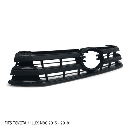 Panel House - Grill BLACK fits Toyota Hilux N80 2015 - 2018 Workmate SR SR5 - 4X4OC™ | 4x4 Offroad Centre