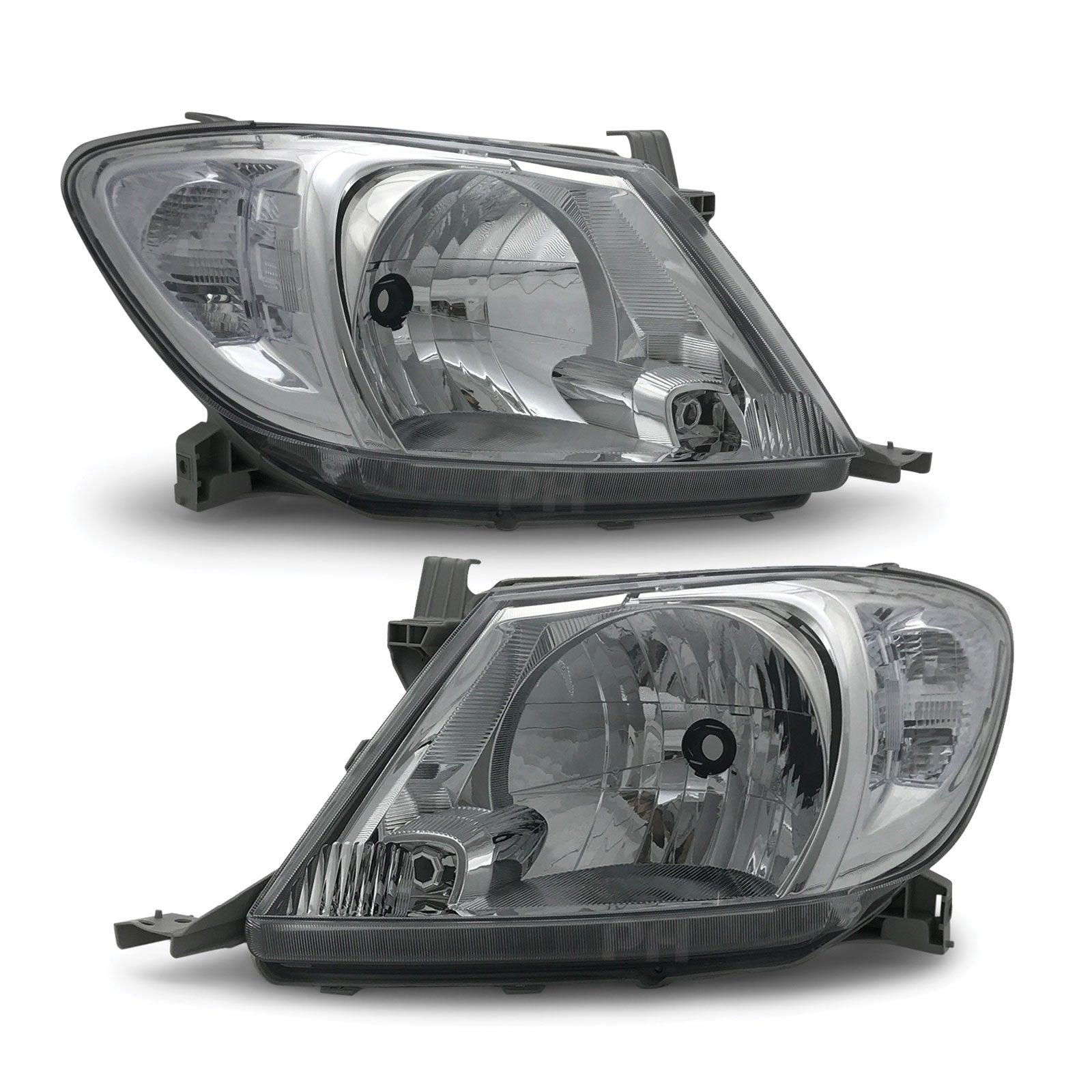 Panel House - Headlights PAIR Clear Fits Toyota Hilux N70 GGN KUN TGN 08 - 2008 - 04 - 2011 - 4X4OC™ | 4x4 Offroad Centre