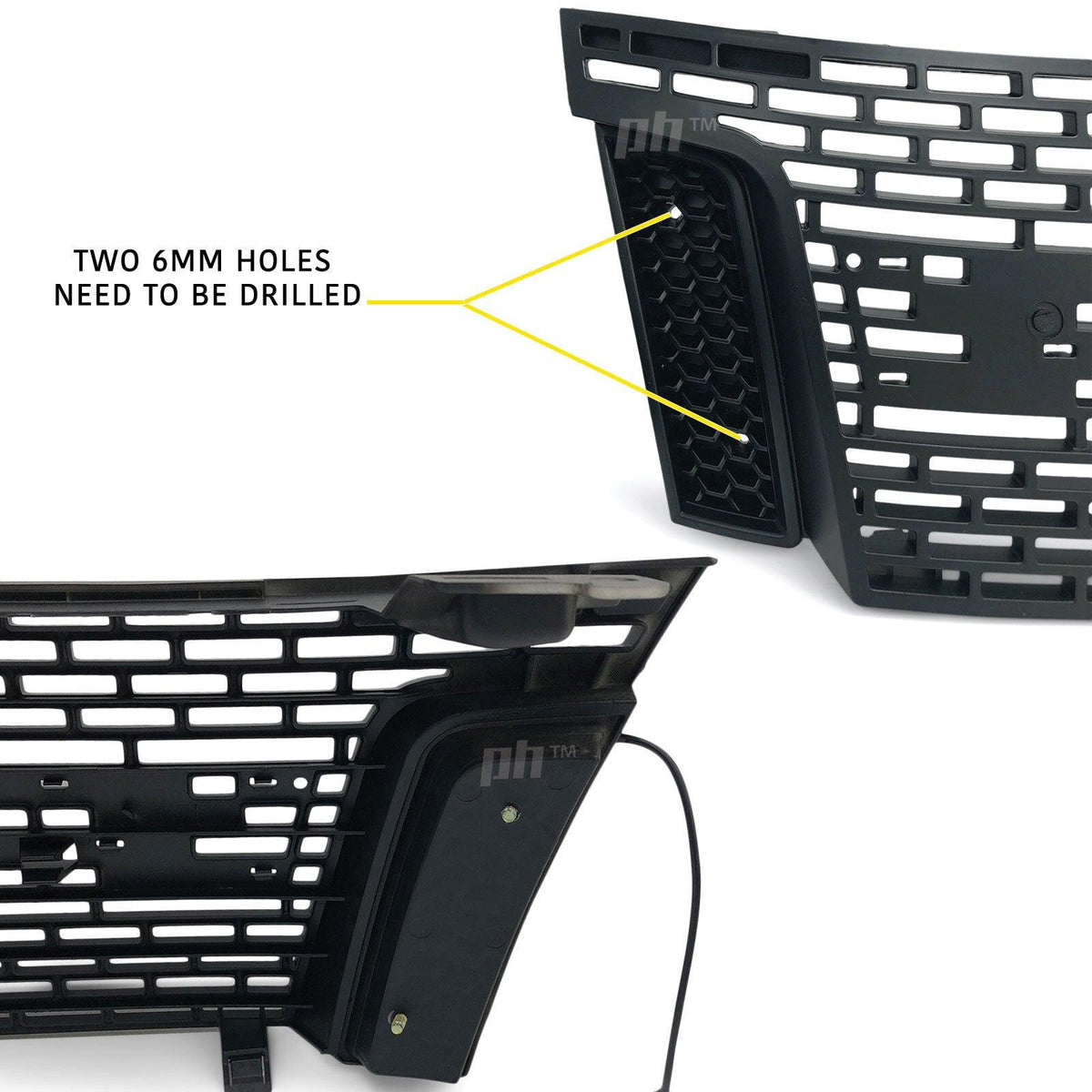 Panel House - LED DRL & Indicator Grill Inserts PAIR Fits Ford Ranger PX1 MK1 XL XLT Wildtrak - 4X4OC™ | 4x4 Offroad Centre
