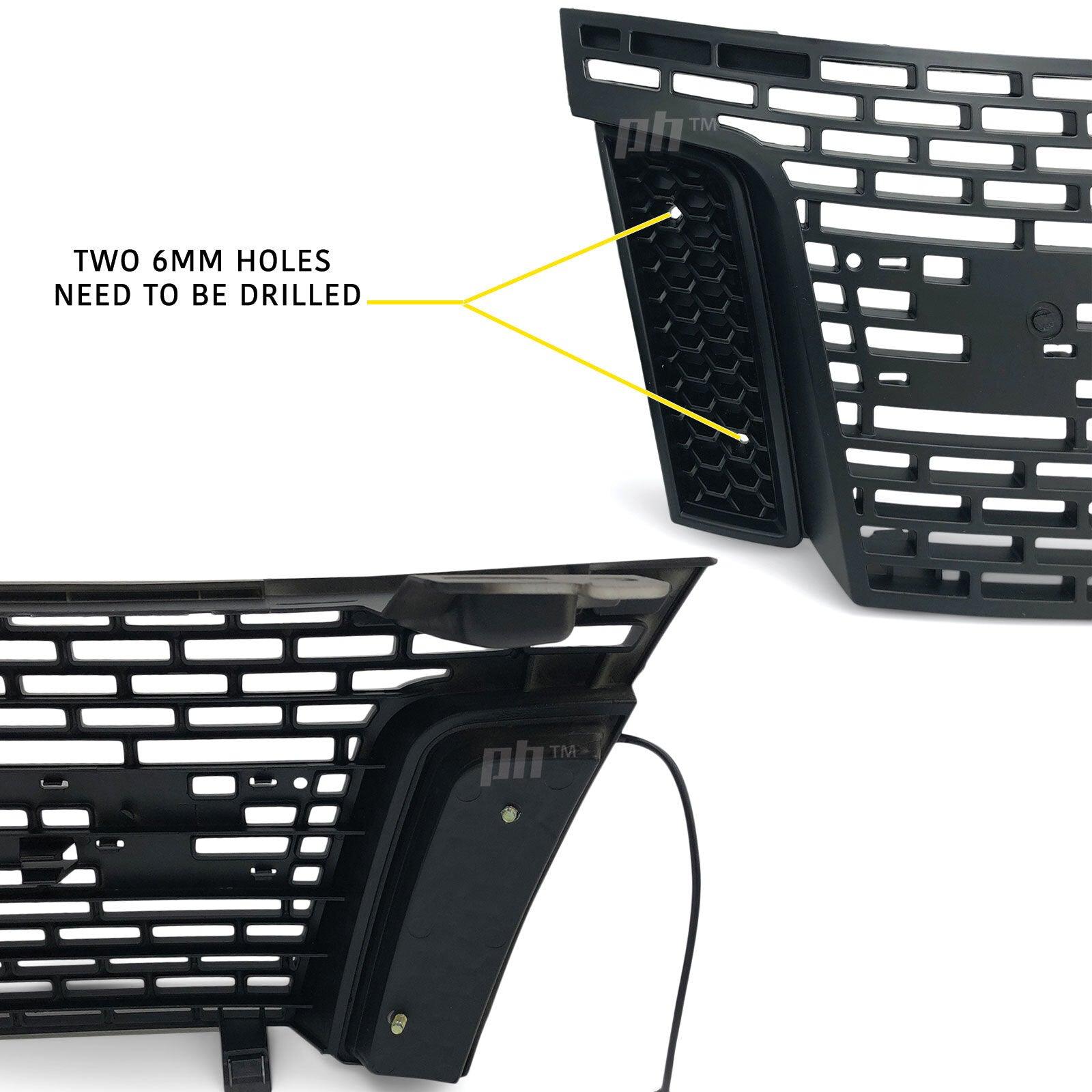 Panel House - LED DRL & Indicator Grill Inserts PAIR Fits Ford Ranger PX1 MK1 XL XLT Wildtrak - 4X4OC™ | 4x4 Offroad Centre