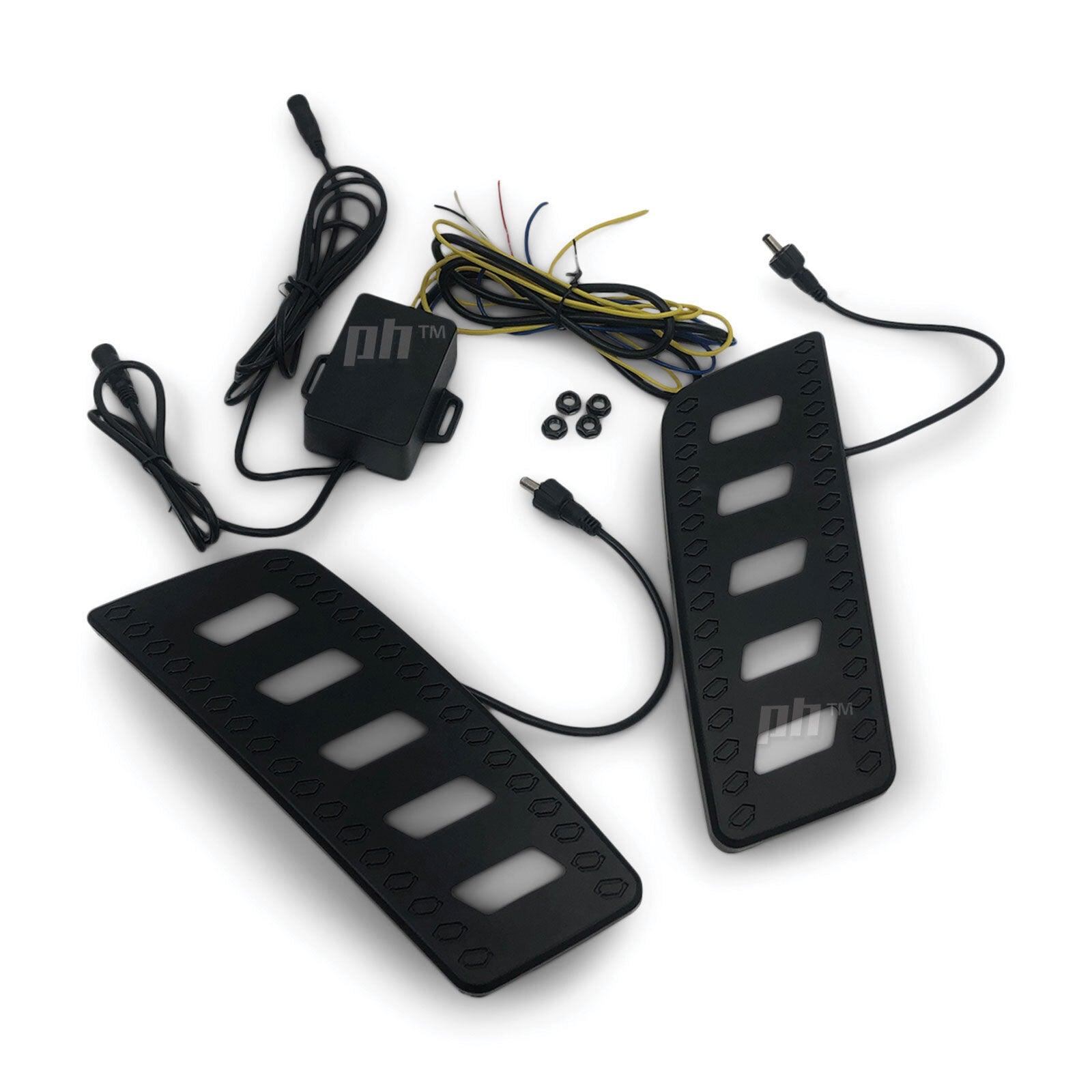 Panel House - LED DRL & Indicator Grill Inserts PAIR Fits Ford Ranger PX1 MK1 XL XLT Wildtrak - 4X4OC™ | 4x4 Offroad Centre