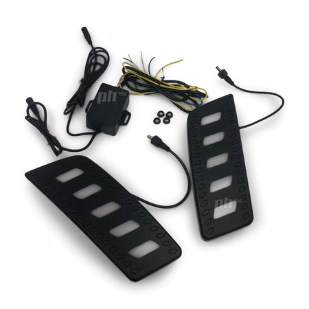 Panel House - LED DRL & Indicator Grill Inserts PAIR Fits Ford Ranger PX1 MK1 XL XLT Wildtrak - 4X4OC™ | 4x4 Offroad Centre