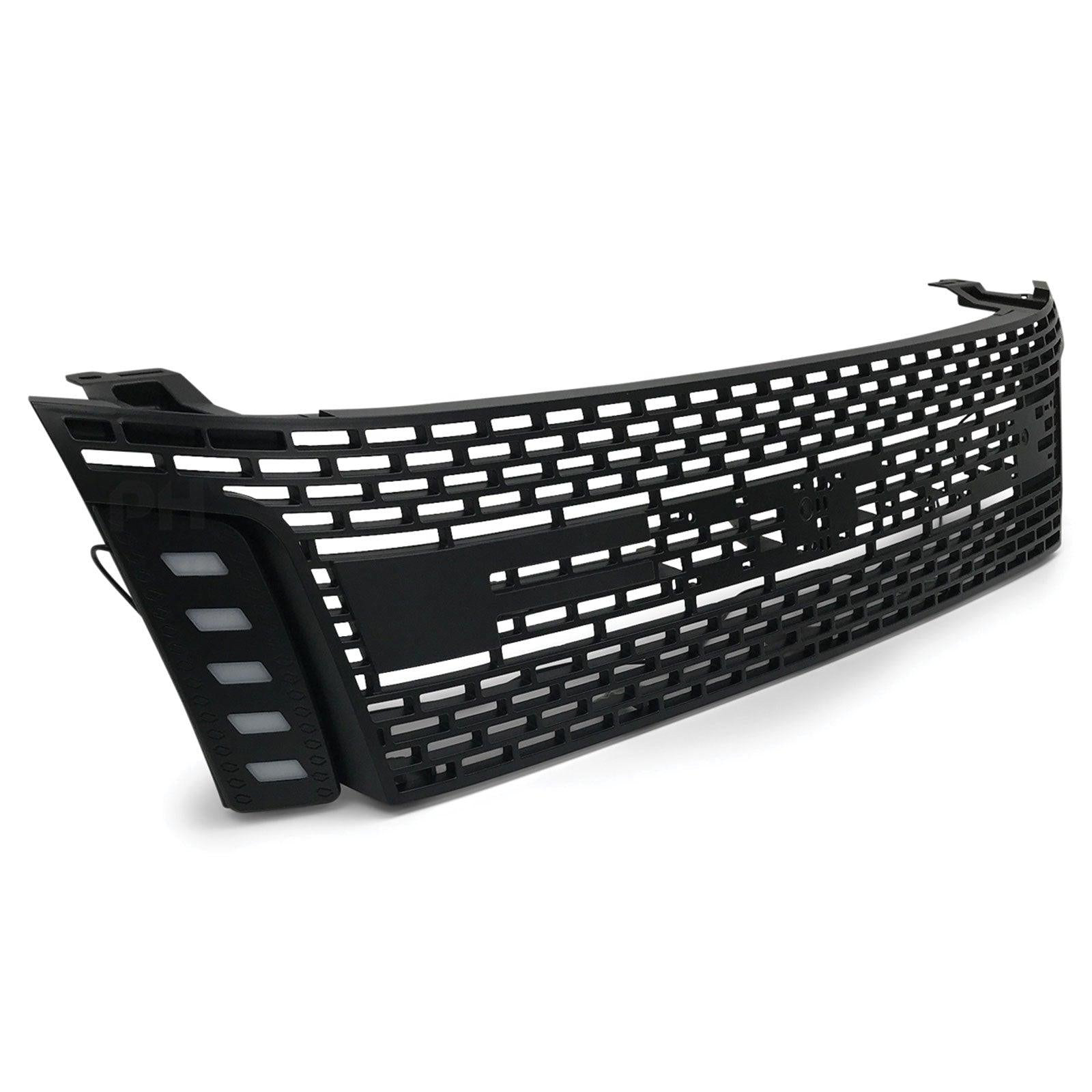 Panel House - LED DRL Mesh Style Upgrade Black Grill BLACK LETTERS Fits Ford Ranger PX1 MK1 XLT XL Wildtrak - 4X4OC™ | 4x4 Offroad Centre