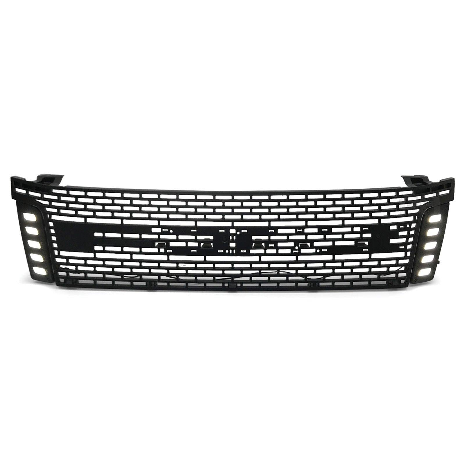 Panel House - LED DRL Mesh Style Upgrade Black Grill BLACK LETTERS Fits Ford Ranger PX1 MK1 XLT XL Wildtrak - 4X4OC™ | 4x4 Offroad Centre