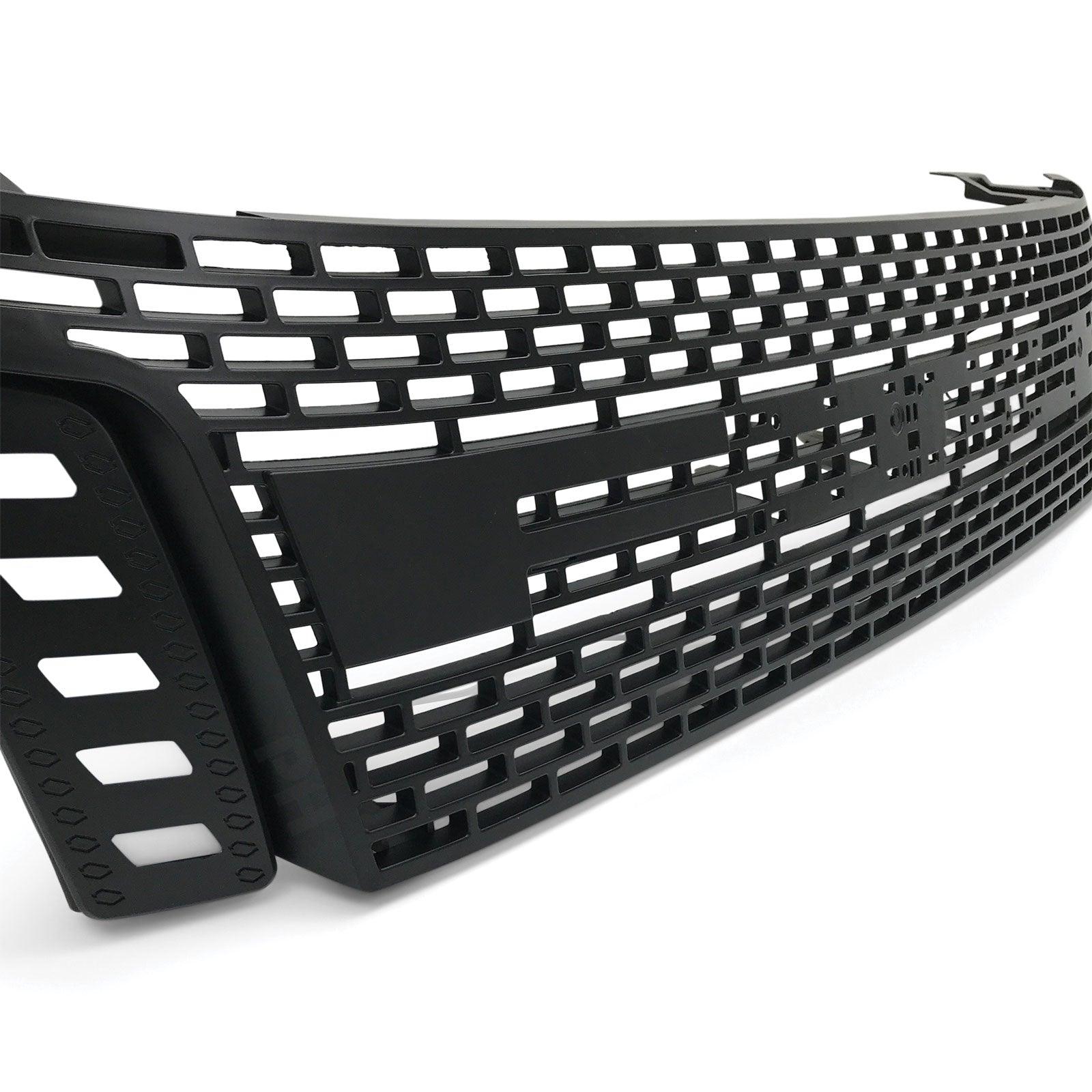Panel House - LED DRL Mesh Style Upgrade Black Grill BLACK LETTERS Fits Ford Ranger PX1 MK1 XLT XL Wildtrak - 4X4OC™ | 4x4 Offroad Centre