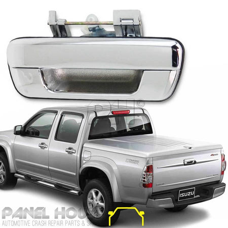 Panel House - NEW Chrome Tailgate Handle No Lock Hole Premium Quality for Rodeo Colorado DMax - 4X4OC™ | 4x4 Offroad Centre