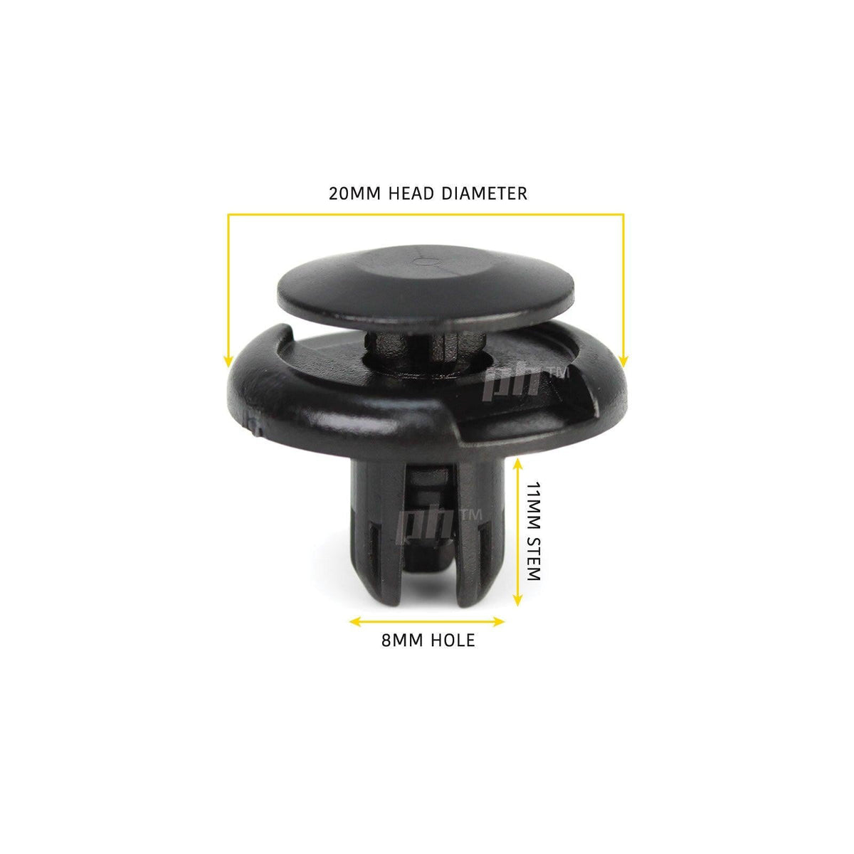 Panel House - Push In Retainer Clip x5 8mm Hole Type fits Toyota Models - 4X4OC™ | 4x4 Offroad Centre