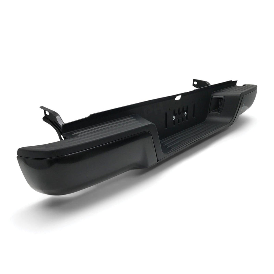 Panel House - Rear Step Bumper Black With Brackets No Sensor fits Ford Ranger PX Ute 2011 - 2019 - 4X4OC™ | 4x4 Offroad Centre