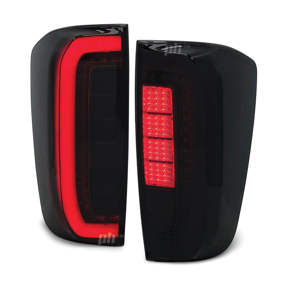 Panel House - Tail Lights Black LED Upgrade PAIR fits Nissan Navara D23 NP300 15 - 20 SL ST ST - X - 4X4OC™ | 4x4 Offroad Centre