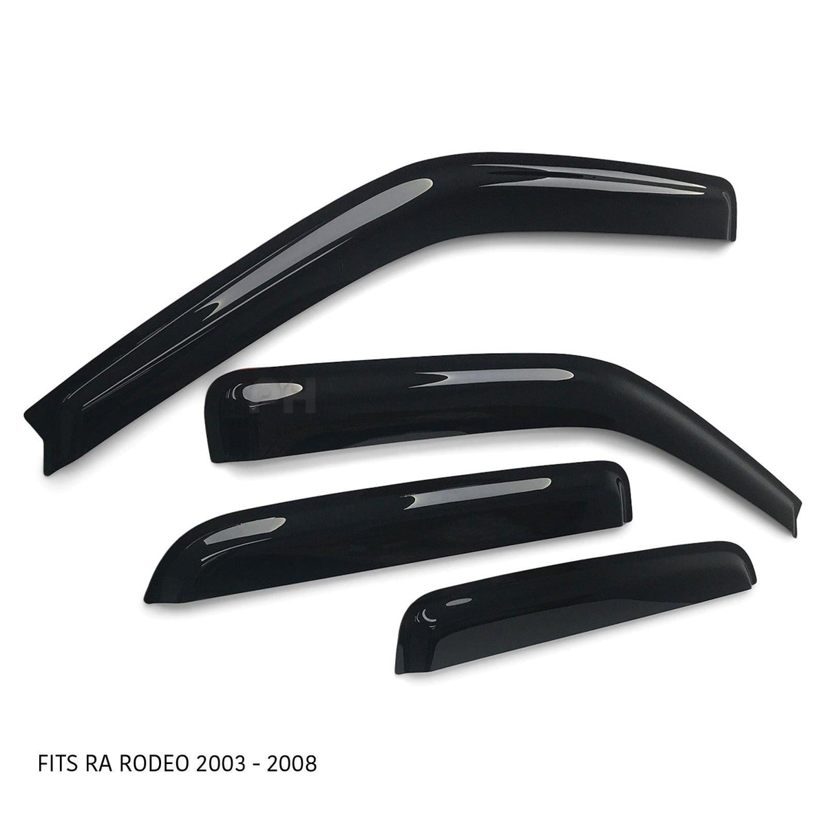 Panel House - Weather Shield Window Visors SET 4 Piece Fits Holden RA Rodeo Dual Cab 03 - 08 - 4X4OC™ | 4x4 Offroad Centre