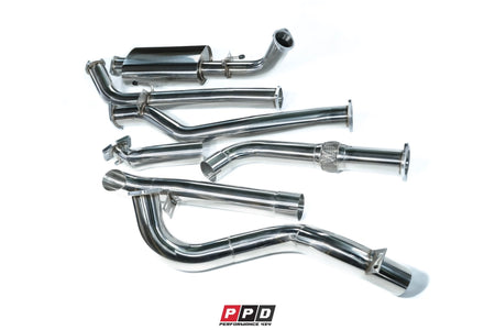 PPD Performance - Toyota Landcruiser 100 Series (1997 - 2006) 4.2L 1HD 3' Turbo Back Exhaust - 4X4OC™ | 4x4 Offroad Centre