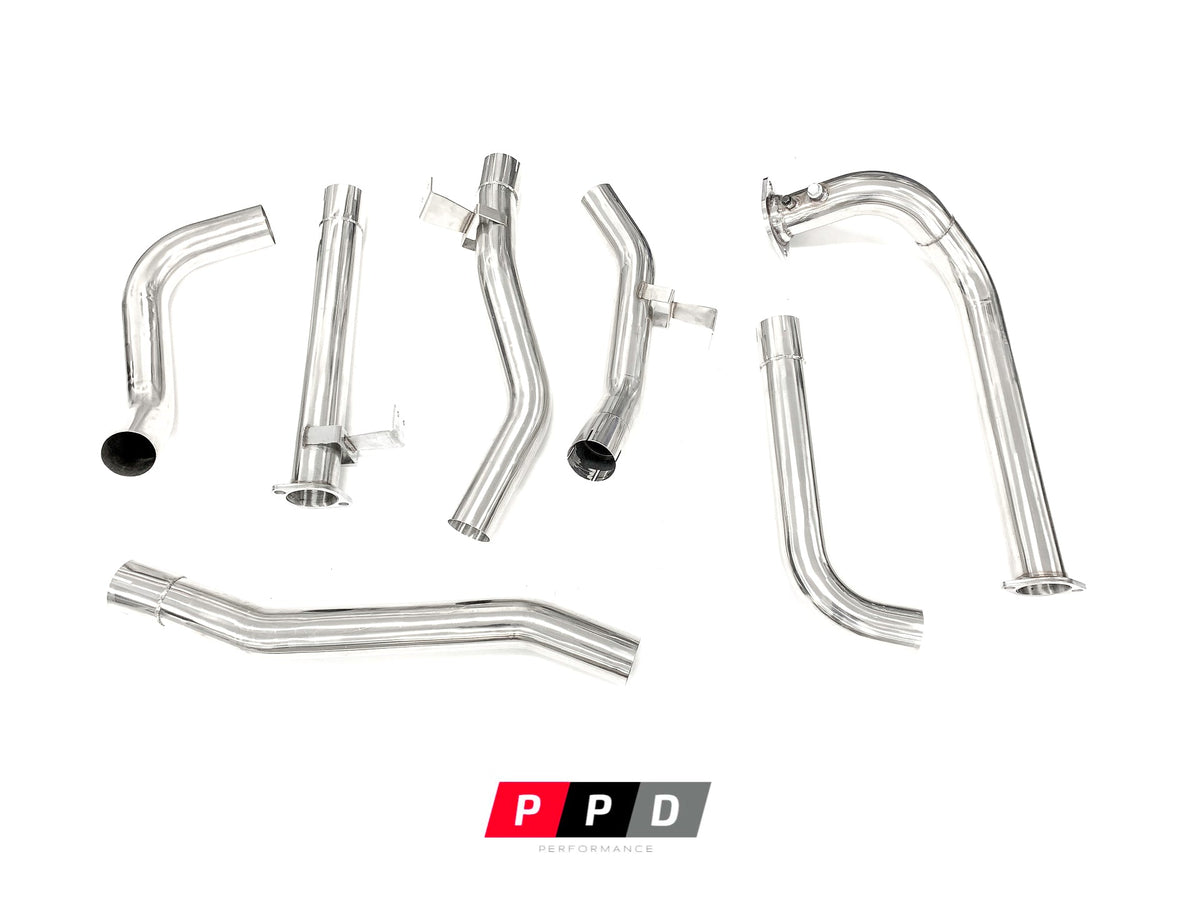 PPD Performance - Toyota Landcruiser 78 Series (1999 - 2007) Troop carrier 1HD 4.2 TD 3' Stainless Steel Turbo Back Exhaust - 4X4OC™ | 4x4 Offroad Centre