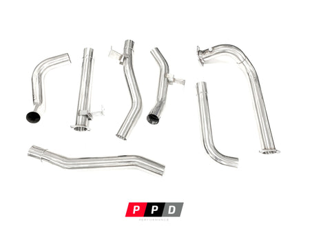 PPD Performance - Toyota Landcruiser 78 Series (1999 - 2007) Troop carrier 1HD 4.2 TD 3' Stainless Steel Turbo Back Exhaust - 4X4OC™ | 4x4 Offroad Centre