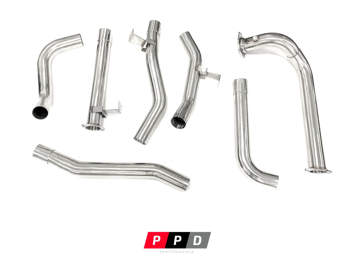 PPD Performance - Toyota Landcruiser 78 Series (1999 - 2007) Troop carrier 1HD 4.2 TD 3' Stainless Steel Turbo Back Exhaust - 4X4OC™ | 4x4 Offroad Centre