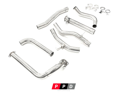 PPD Performance - Toyota Landcruiser 78 Series (1999 - 2007) Troop carrier 1HD 4.2 TD 3' Stainless Steel Turbo Back Exhaust - 4X4OC™ | 4x4 Offroad Centre
