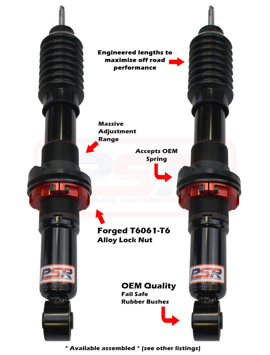 PSR - Performance Suspension Racing - Holden Colorado (2012 - 2025) PSR / Isuzu D - MAX 1 - 2 - 3 / Mazda BT - 50 TF 2021 - On PSR TTG 2 - 4' Front Adjustable Shock Absorber - PAIR - 4X4OC™ | 4x4 Offroad Centre