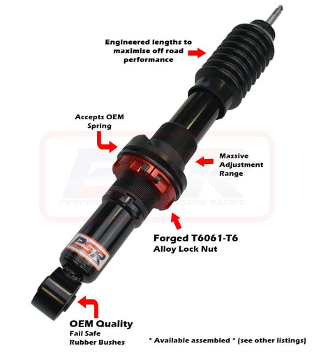 PSR - Performance Suspension Racing - Holden Colorado (2012 - 2025) PSR / Isuzu D - MAX 1 - 2 - 3 / Mazda BT - 50 TF 2021 - On PSR TTG 2 - 4' Front Adjustable Shock Absorber - 4X4OC™ | 4x4 Offroad Centre
