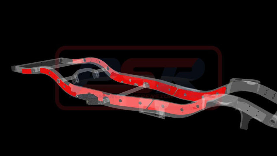 PSR - Performance Suspension Racing - Nissan Patrol (1988 - 1997) PSR GQ - GU Chassis Bracing Wagon Long Arm Internal - External (Engine mount to tow bar) - 4X4OC™ | 4x4 Offroad Centre