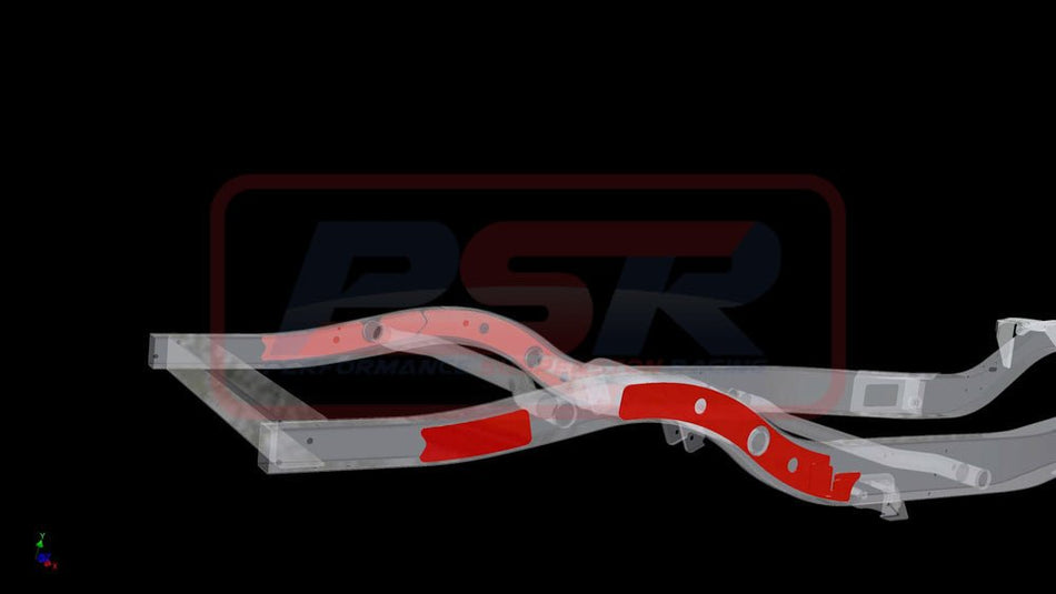 PSR - Performance Suspension Racing - Nissan Patrol (1988 - 1997) PSR GQ - GU Chassis Bracing Wagon Rear External (Mid body mount to tow bar) - 4X4OC™ | 4x4 Offroad Centre