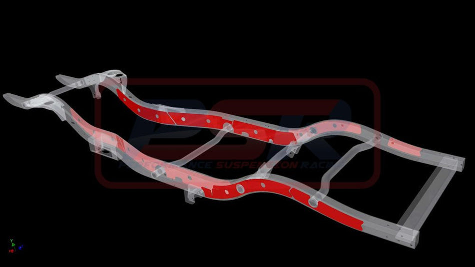 PSR - Performance Suspension Racing - Nissan Patrol (1988 - 1997) PSR GQ - GU Chassis Bracing Wagon STD Arm Internal - External (Engine mount to tow bar) - 4X4OC™ | 4x4 Offroad Centre