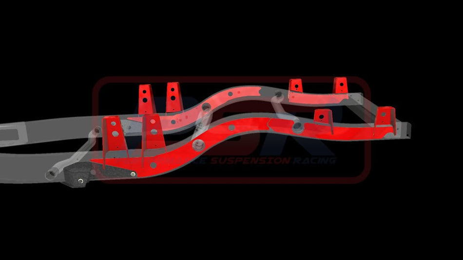 PSR - Performance Suspension Racing - Nissan Patrol (1988 - 1997) PSR GQ - GU Coil Cab Ute External Heavy Duty Tray Mount System (Wagon to ute chassis conversion) (PSR Long Arm) - 4X4OC™ | 4x4 Offroad Centre