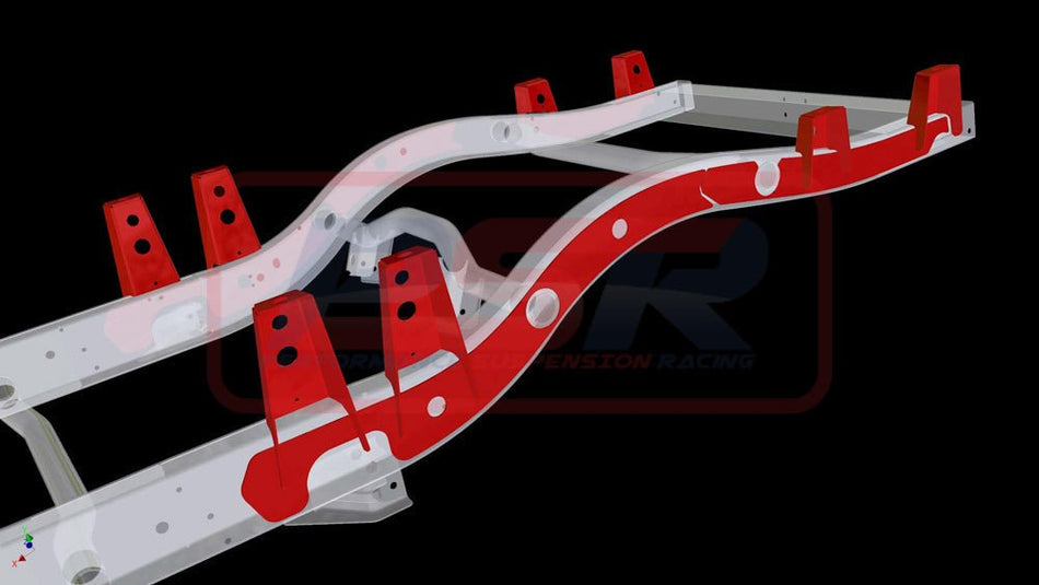 PSR - Performance Suspension Racing - Nissan Patrol (1988 - 1997) PSR GQ - GU Coil Cab Ute External Heavy Duty Tray Mount System (Wagon to ute chassis conversion) (Standard Lower Arm) - 4X4OC™ | 4x4 Offroad Centre