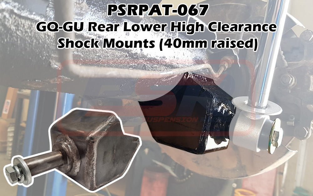 PSR - Performance Suspension Racing - Nissan Patrol (1988 - 1997) PSR GQ - GU Rear Lower High Clearance Shock Mounts (40mm raised) - 4X4OC™ | 4x4 Offroad Centre