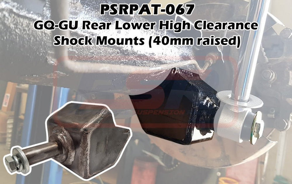 PSR - Performance Suspension Racing - Nissan Patrol (1988 - 1997) PSR GQ - GU Rear Lower High Clearance Shock Mounts (40mm raised) - 4X4OC™ | 4x4 Offroad Centre