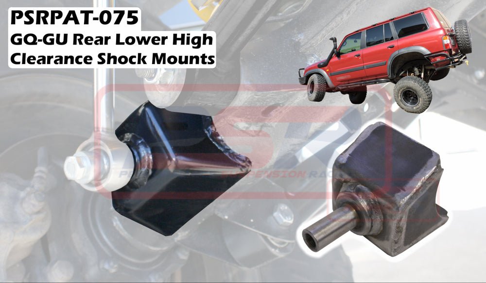 PSR - Performance Suspension Racing - Nissan Patrol (1988 - 1997) PSR GQ - GU Rear Lower High Clearance Shock Mounts (80mm raised) - 4X4OC™ | 4x4 Offroad Centre