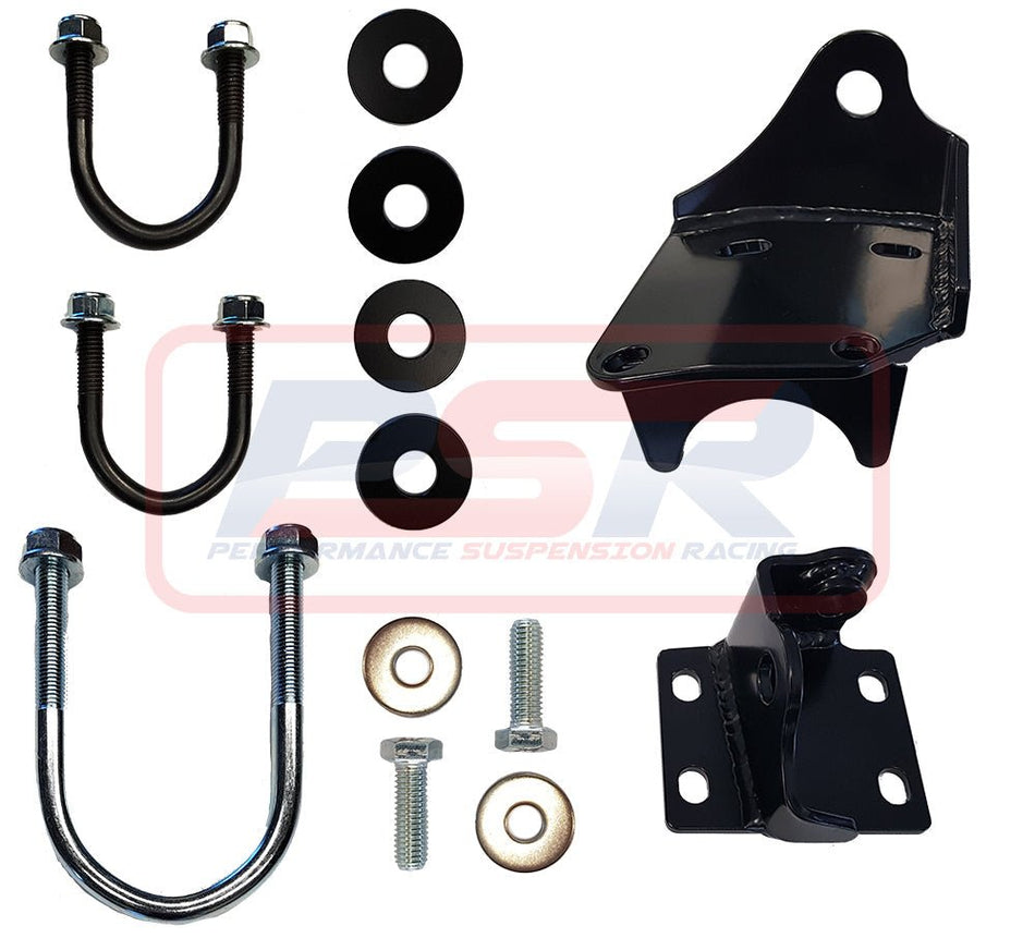 PSR - Performance Suspension Racing - Nissan Patrol (1988 - 1997) PSR GQ - GU Steering Damper High Clearance Relocation Bracket (Suits Pin Style Damper)(Suits 35 - 38mm Bar) - 4X4OC™ | 4x4 Offroad Centre