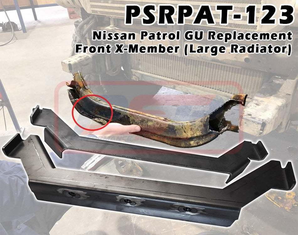 PSR - Performance Suspension Racing - Nissan Patrol (1997 - 2016) PSR GU Replacement Front X - Member (Large Radiator) - 4X4OC™ | 4x4 Offroad Centre