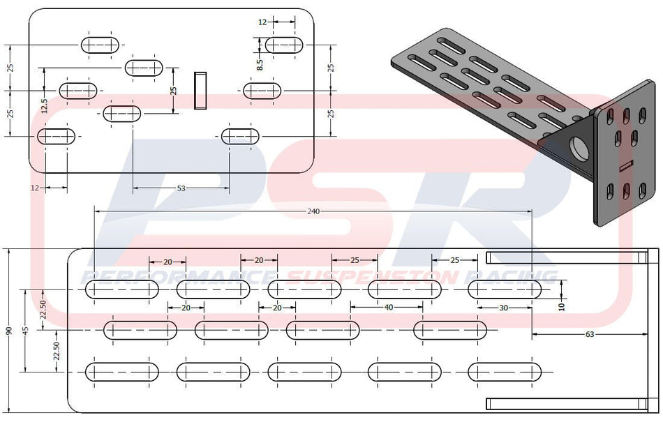 PSR - Performance Suspension Racing - PSR Universal Heavy Duty Awning Bracket - Pair - 4X4OC™ | 4x4 Offroad Centre