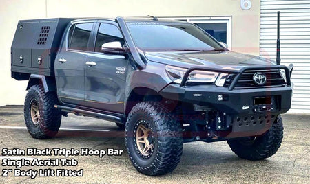 PSR - Performance Suspension Racing - Toyota Hilux (2020 - 2023) PSR N80 MK3 5/2020 - On Ambush Triple Hoop Bullbar - 4X4OC™ | 4x4 Offroad Centre