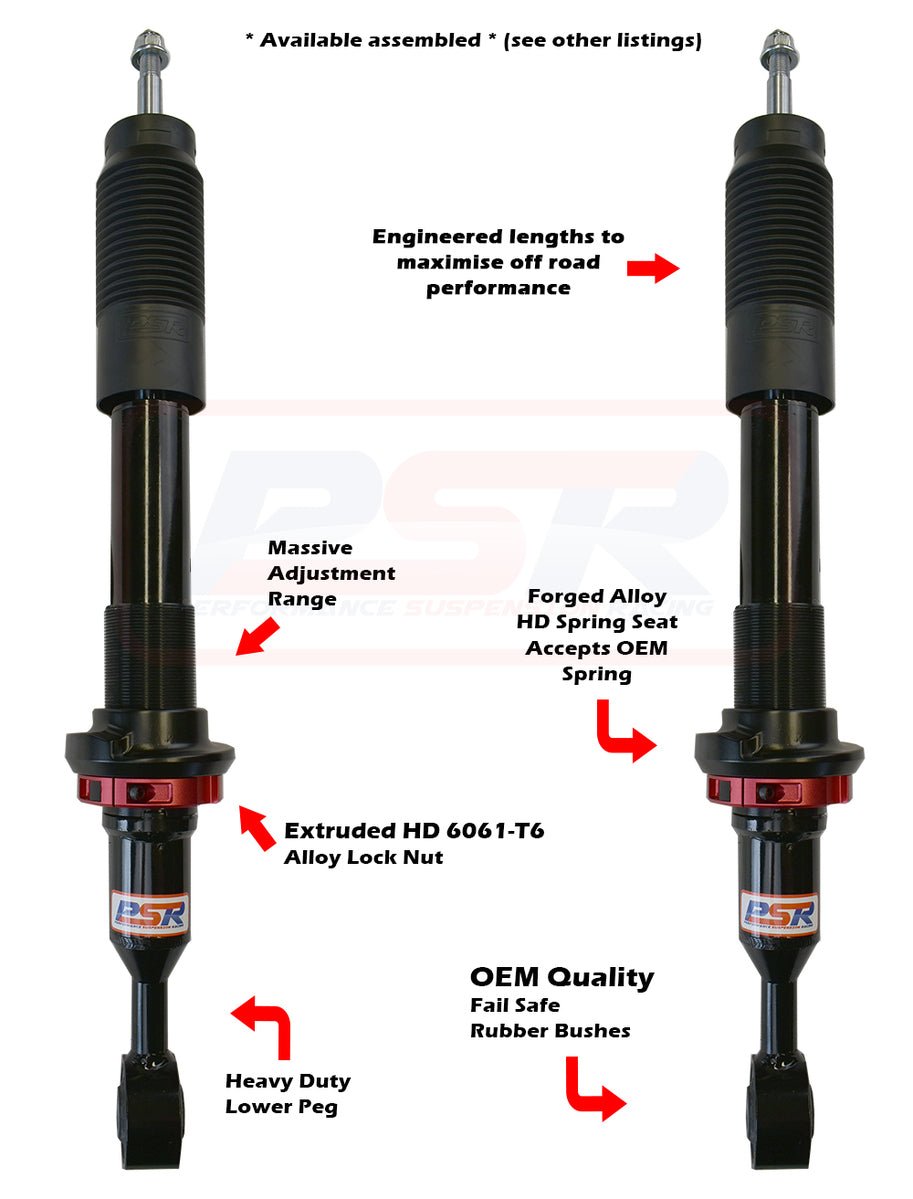 PSR - Performance Suspension Racing - Toyota Landcruiser 200 Series (2007 - 2021) PSR PSR TTG Front Shock Absorber - PAIR - 4X4OC™ | 4x4 Offroad Centre
