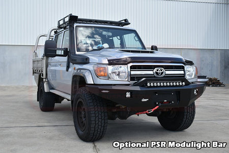 PSR - Performance Suspension Racing - Toyota Landcruiser 70 Series (1999 - 2020) PSR Ambush Sheet Metal Hoop Bullbar - 4X4OC™ | 4x4 Offroad Centre