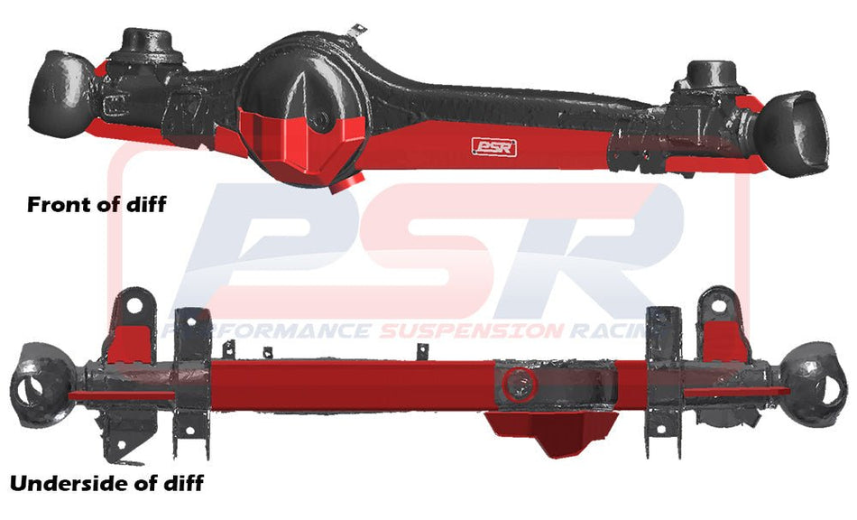 PSR - Performance Suspension Racing - Toyota Landcruiser 70 Series (1999 - 2020) PSR Front Diff Brace and Center Guard Set (Complete weld on system) - 4X4OC™ | 4x4 Offroad Centre