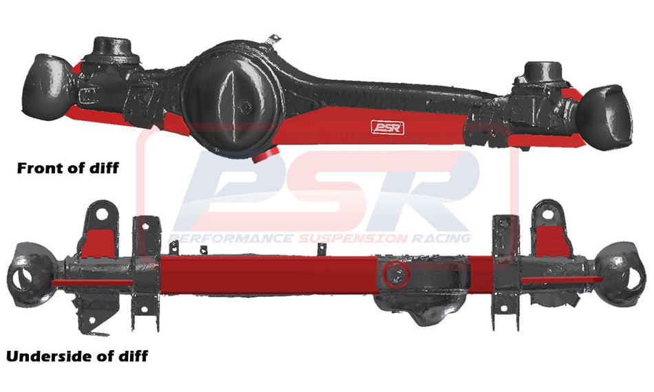 PSR - Performance Suspension Racing - Toyota Landcruiser 70 Series (1999 - 2020) PSR Front Diff Brace System (Weld on)(No center Guard) - 4X4OC™ | 4x4 Offroad Centre
