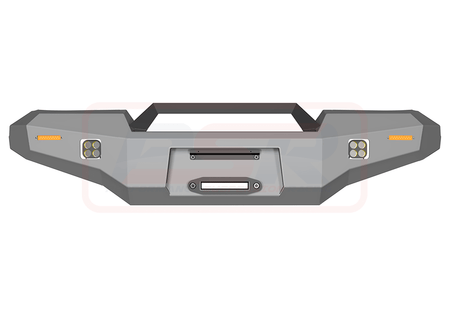 PSR - Performance Suspension Racing - Toyota Landcruiser 80 Series (1999 - 2020) PSR Ambush Sheet Metal Hoop Bullbar - 4X4OC™ | 4x4 Offroad Centre