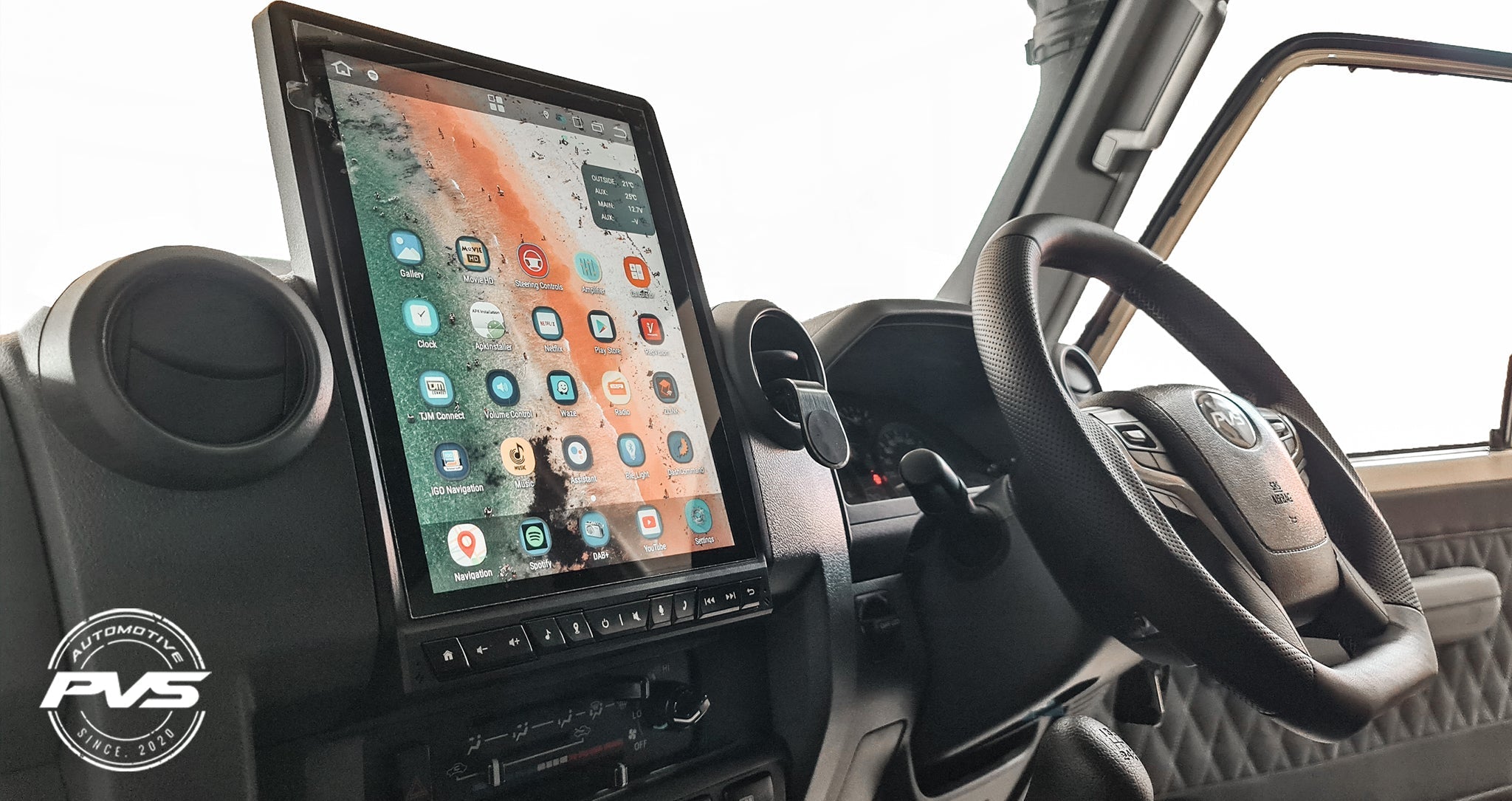PVS Automotive - 12.1" MK2 Multimedia Headunit for Toyota LandCruiser 70 Series LC70 VDJ76 VDJ78 VDJ79 **PRE - ORDER FOR AUGUST** - 4X4OC™ | 4x4 Offroad Centre