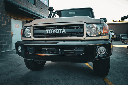 PVS Automotive - RTR JDM Pair Black 70th Anniversary Headlights for Toyota LandCruiser 70 Series - 4X4OC™ | 4x4 Offroad Centre