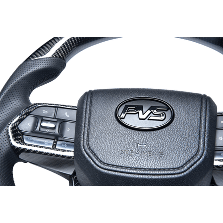 PVS Automotive - Traditional Carbon Black Leather Steering Wheel Upgrade Kit for Toyota - 4x4 Offroad Centre